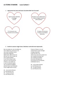 LE STORIE D`AMORE - Luca Carboni – - italiano-in