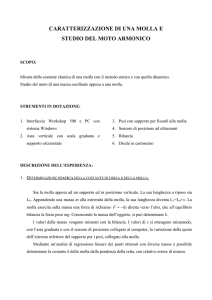 CARATTERIZZAZIONE DI UNA MOLLA E STUDIO DEL MOTO