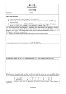 Esame 9 Gennaio 2017 Modalità B