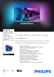 49PUS7150/12 Philips TV UHD 4K ultra sottile Android™ con
