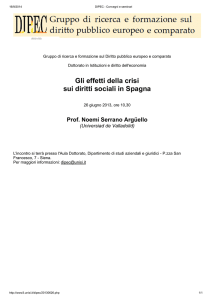 Gli effetti della crisi sui diritti sociali in Spagna