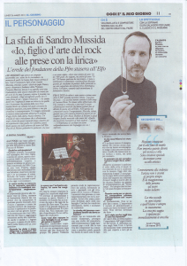 Lasfida di Sandro Mussida alle prese con la lirica>l