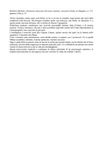 ROBERTO REBORA, Dizionario innocente del teatro italiano