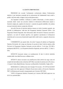 LA GIUNTA PROVINCIALE PREMESSO che secondo l`ordinamento