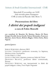 I diritti dei popoli indigeni - Isgi-Cnr