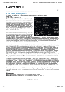 "geni magici" della matematica Come le grandimenti