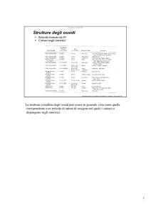1 La struttura cristallina degli ossidi può essere in generale vista