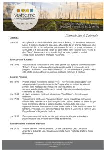 Itinerario tipo di 2 giornate