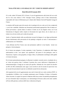 “MALATTIE DEL CAVO ORALE DI PIU` COMUNE OSSERVAZIONE