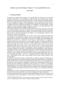 „Benedite, opere tutte del Signore, il Signore”