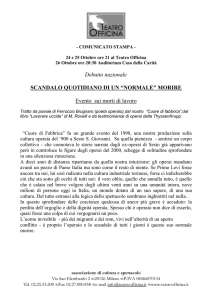 progetti e spettacoli del teatro officina sulla memoria storica e sul