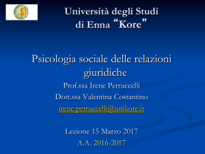 Psicologia sociale delle relazioni giuridiche