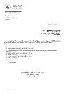 Modena, 17 marzo 2017 AI MEMBRI DEL CONSIGLIO DEL
