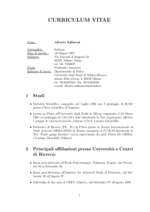 curriculum vitae - Istituto Nazionale di Fisica Nucleare