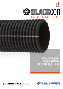 Tubo corrugato doppia parete per passaggio cavi