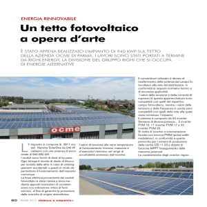 Un tetto fotovoltaico a opera d`arte