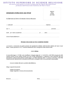 DOMANDA DI RINUNCIA AGLI STUDIx