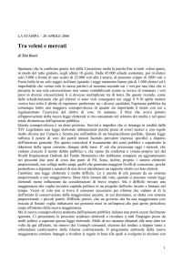 Tra veleni e mercati di Tito Boeri - pubblicato su "La Stampa"
