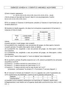 Esercizi sulla scheda 1