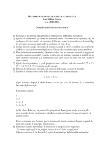 Ana Millán Gasca a.a. 2010-2011 Complementi ed esercitazioni 4 1