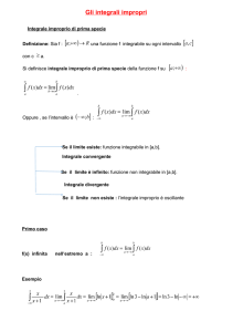 Gli integrali impropri