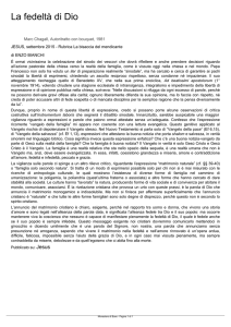 Monastero di Bose - La fedeltà di Dio