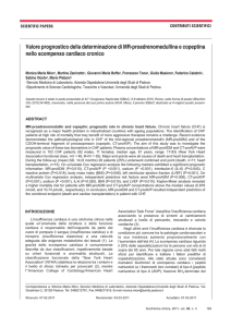 Valore prognostico della determinazione di MR