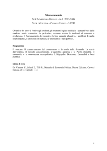 Microeconomia D.M. 509/99 CFU 5