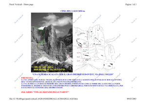 CIMA DEL LAGO 2654 m. “UNA SUPERBA SCALATA PER IL GRAN