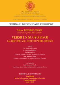VERSO UN NUOVO FISCO - Scuola di Economia, Management e