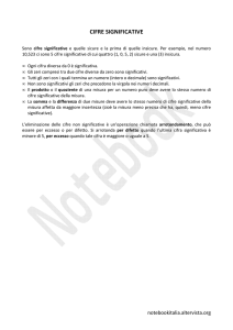 Cifre significative - Notebook Italia