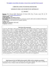 Geografia Fisica con Elementi di Cartografia