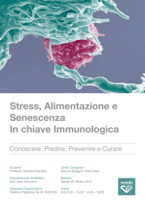 Stress, Alimentazione e Senescenza In chiave Immunologica