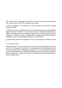 Curriculum vitae Segretario Comunale, d.ssa De