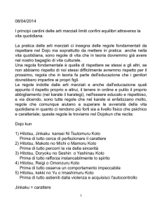 I principi cardine delle arti marziali: limiti/confini equilibri attraverso