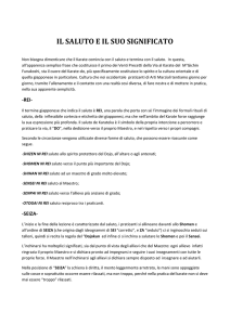 il saluto e il suo significato - Digilander