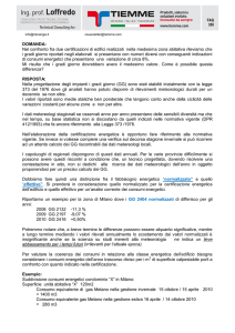 DOMANDA: Nel confronto fra due certificazioni di edifici