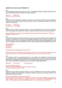 Esercizi risolti di calcolo delle probabilità