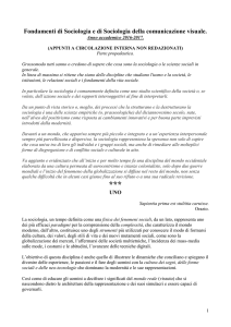 Fondamenti di Sociologia e di Sociologia della comunicazione