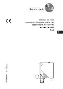 Istruzioni per l`uso Fotocellula a riflessione diretta con soppressione