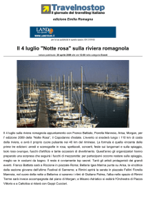 Il 4 luglio "Notte rosa" sulla riviera romagnola