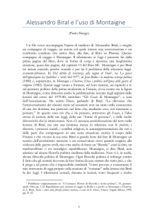 Alessandro Biral e l`uso di Montaigne