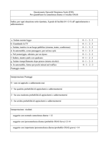 Questionario ESS - Apnea Ostruttiva
