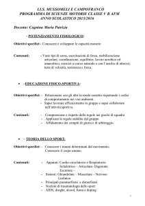 I.I.S. MUSSOMELI E CAMPOFRANCO PROGRAMMA DI SCIENZE