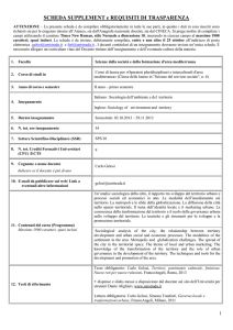 Sociologia dell`ambiente e del territorio