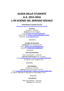 L-39 Scienze del Servizio Sociale