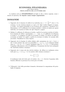 ECONOMIA FINANZIARIA DOMANDE