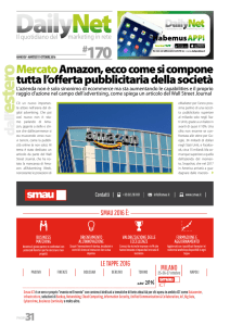 Amazon, ecco come si compone tutta l`offerta pubblicitaria della