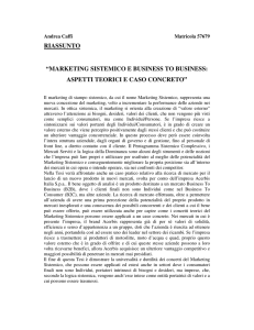 riassunto “marketing sistemico e business to business