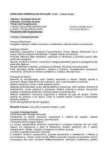 Fisiologia generale ed oculare